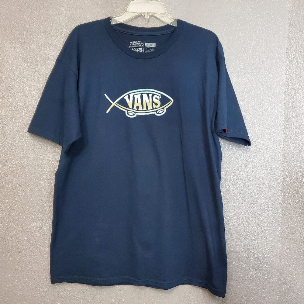 Vans Jesus Fish Skateboard Tee Men Size Large